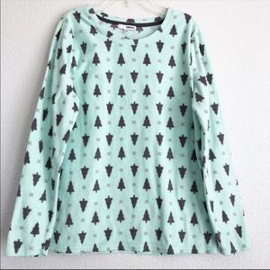 Sonoma Mint Green Sweater w Christmas Tree Design
